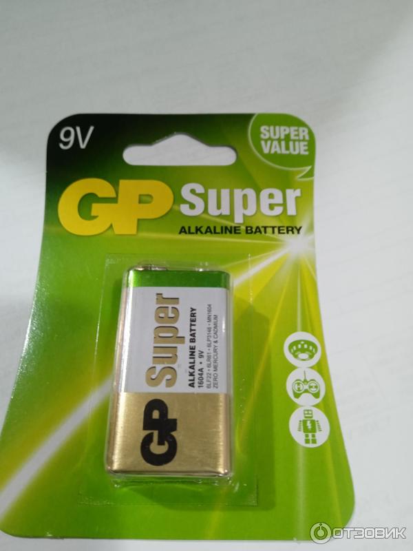 Отзыв о Батарейка Крона GP Super Alkaline 1604A 9V Надёжные батарейки.