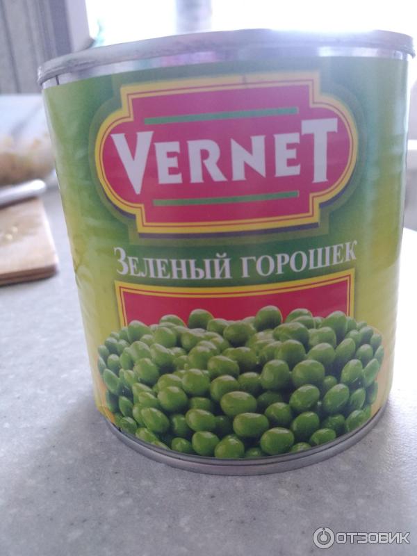 Отзыв о Консервированный зеленый горошек Vernet | Винегрет получился ...