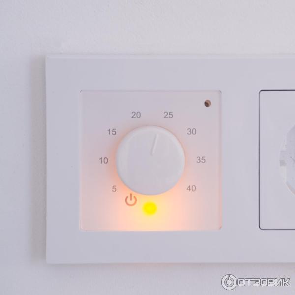 Терморегулятор встраиваемый ЭргоЛайт ТР-03 с выносным датчиком для рамок Schneider Electric Atlas Design фото