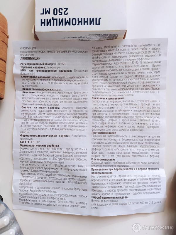 Отзыв о Лекарственный препарат Белмедпрепараты "Линкомицин ...