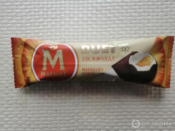 Отзыв о Мороженое Магнат Duet Маракуйя Кокос Два шоколада | 50/50