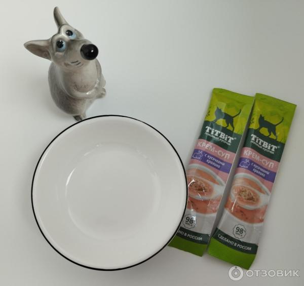 Отзыв о Крем-суп для кошек TITBIT с кусочками кролика | Миску кошка ...