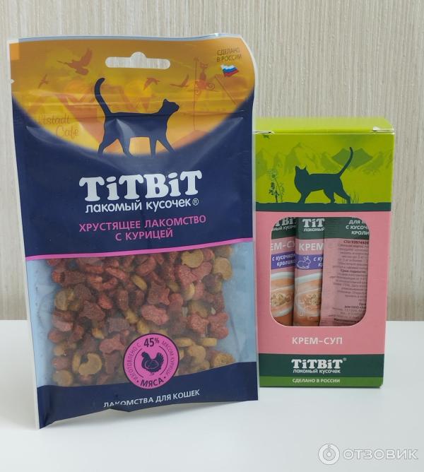 Отзыв о Крем-суп для кошек TITBIT с кусочками кролика | Миску кошка ...