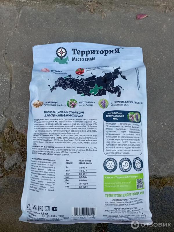 Отзыв о Сухой корм "Территория" для кошек | Наша хвостатая бестия ...