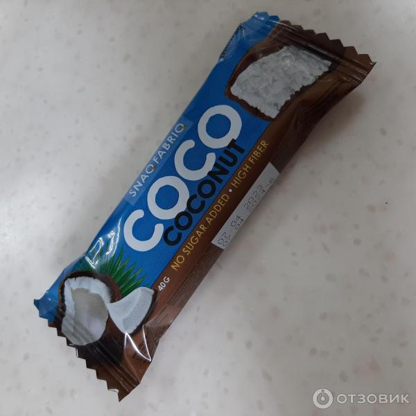 Отзыв о Батончик Bombbar Snaq Fabric Coco в шоколадной глазури "Кокос и ...
