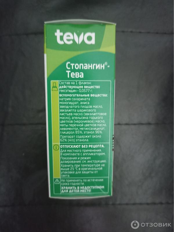 Отзыв о Спрей Teva "Стопангин" | Это ужас какой-то и эффекта,кроме ...