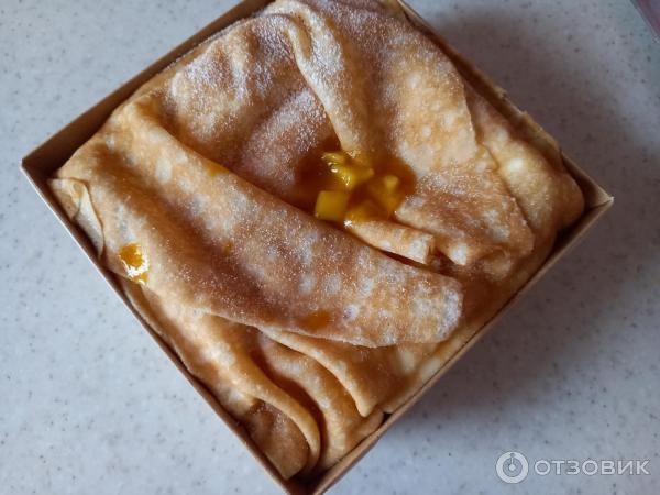 Отзыв о Торт блинный Манго-маракуйя ВкусВилл | собрат блинного с вишней