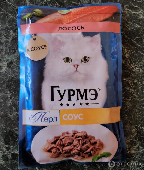 Отзыв о Влажный корм для кошек Purina Gourmet "Лосось в соусе" | Очень ...
