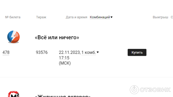 Отзыв о Лотерея Столото "Все или ничего" | подойдёт тем, кто любит ...